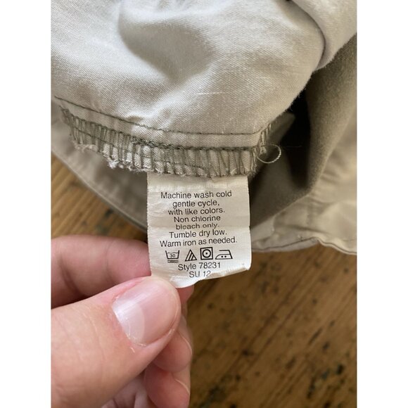 J.Crew Womens green Stretch shorts 10 cotton pull on buttons pockets summer‎ - Picture 5 of 7